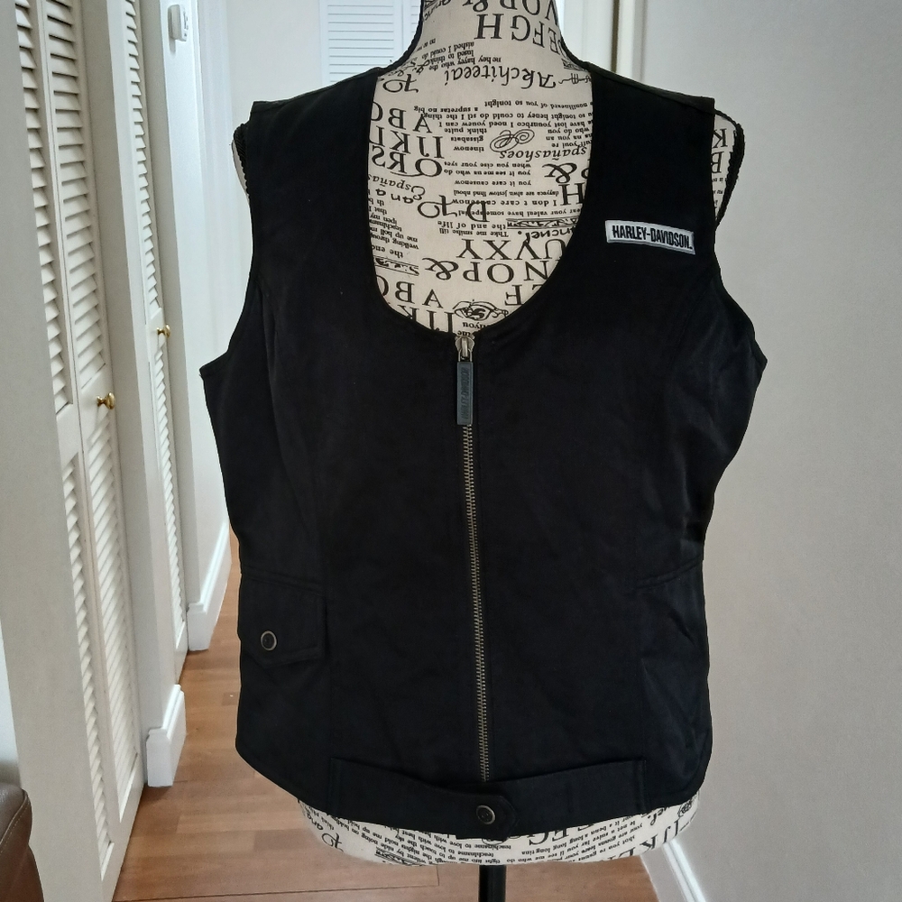 Harley Davidson Womens Vest‎ Full Zip Front